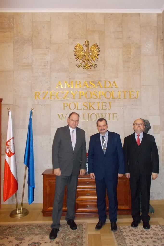 Krzysztof Olkowicz during visit in Polish Embassy